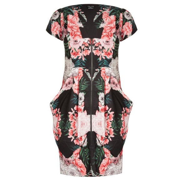 NWT Womens Plus Size 24W Nordstrom City Chic Mirror Floral Print Tunic Dress - Picture 3 of 5